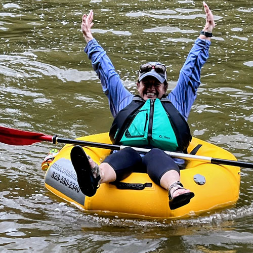 Finally Friday Float adults-only evening river tubing on the French Broad