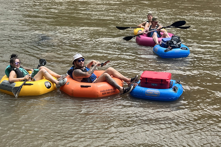 BYOB cooler on the Finally Friday Float with Mad Co Tubing